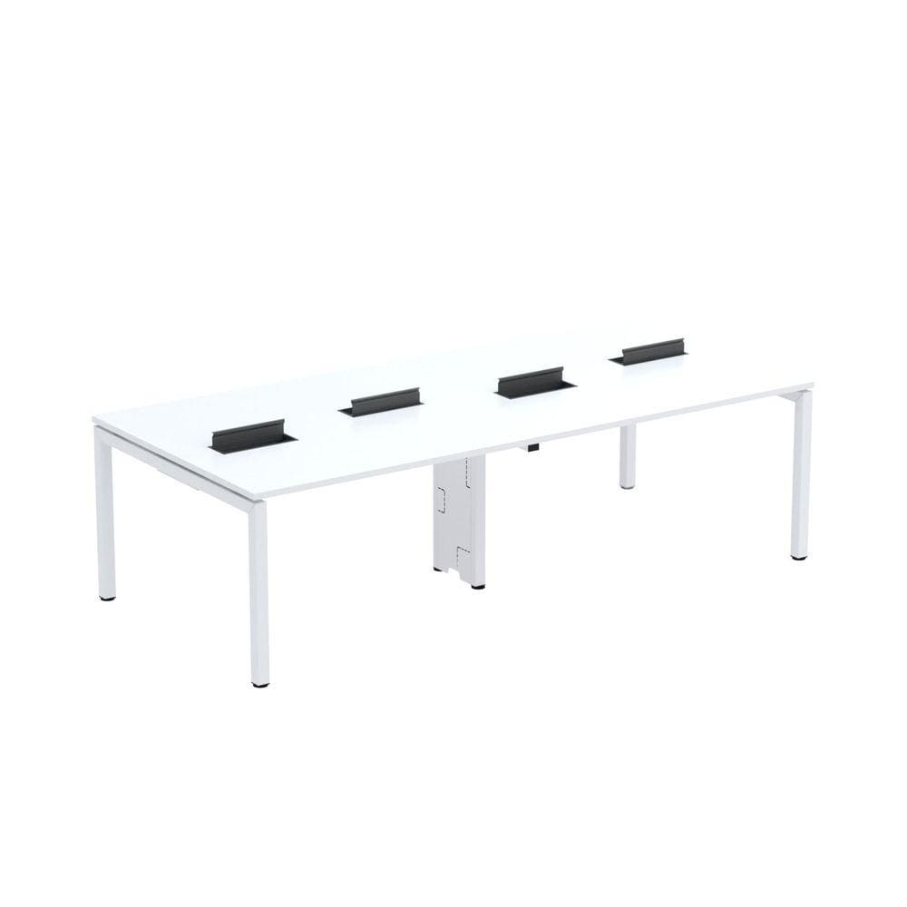 Mesa de Plataforma Dupla para 4 Pessoas Corporativa 130X120/4P PDC13/12/4P Branco
