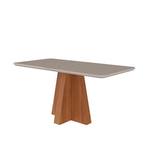Mesa para Sala de Jantar 160cm Maite Cinamomo/Off White