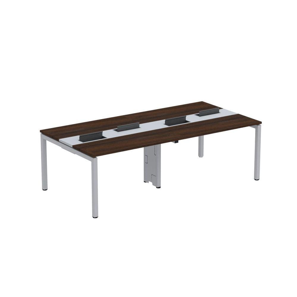 Mesa de Plataforma dupla para 4 Pessoas Corporativa 120X120/4P PDC12/12/4P Escalate/Cinza