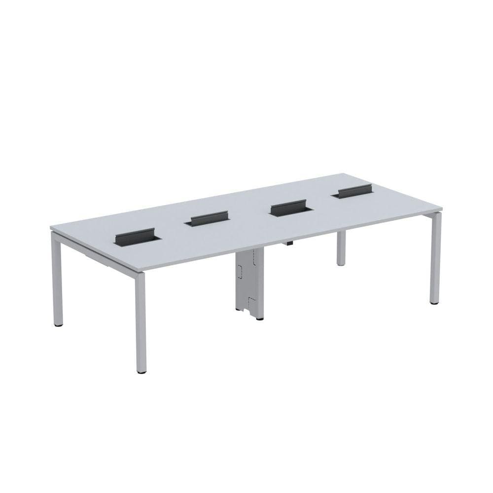 Mesa de Plataforma Dupla para 4 Pessoas Corporativa 130X120/4P PDC13/12/4P Cinza