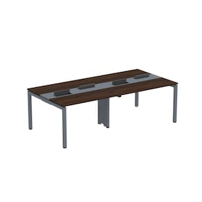 Mesa de Plataforma Dupla para 4 Pessoas Corporativa 130X120/4P PDC13/12/4P Escalate/Grafito