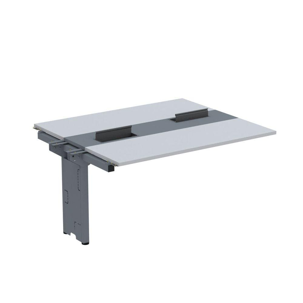 Complemento de Mesa Plataforma para Coworking para 2 Pessoas 150X120 Cinza/Grafito