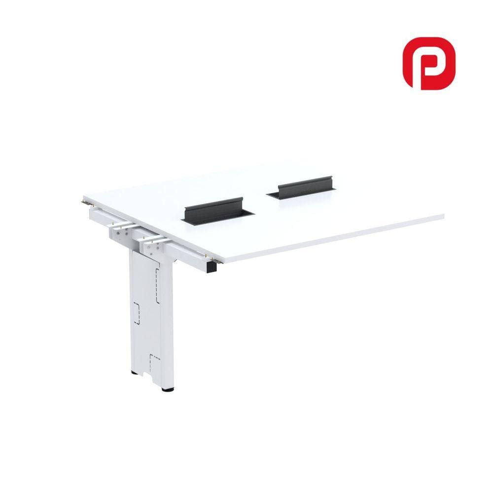 Complemento de Mesa Plataforma para Coworking para 2 Péssoas 120X120 Branco