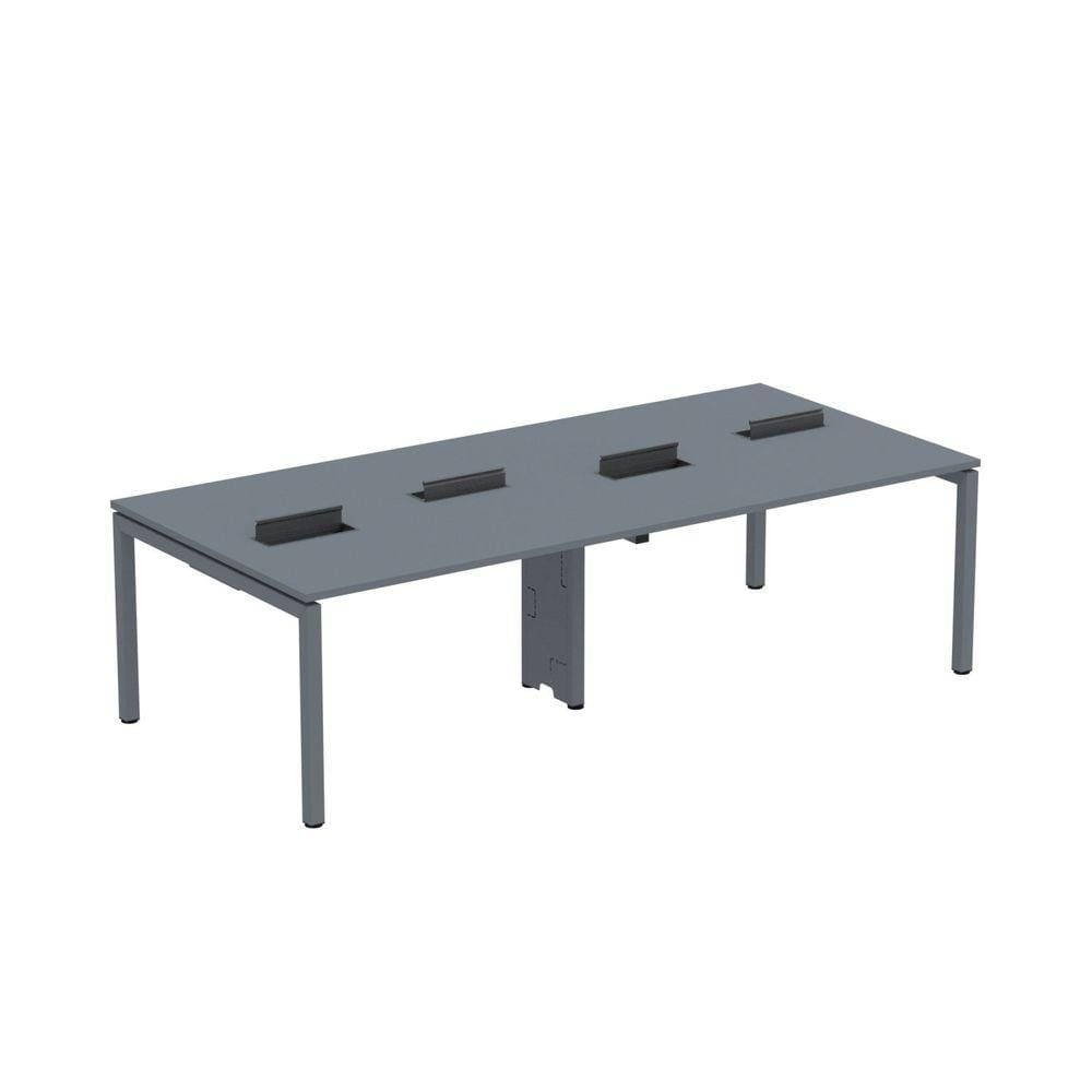 Mesa de Plataforma Dupla para 4 Pessoas Corporativa 130X120/4P PDC13/12/4P Grafito