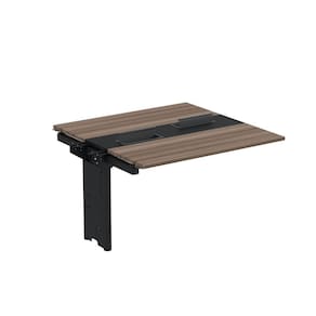 Complemento de mesa Plataforma para Coworking para 2 Pessoas 120X120 Walnut/Preto