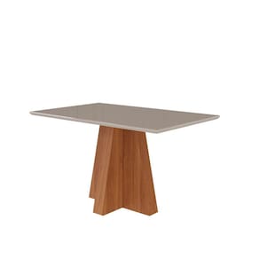 Mesa para Sala de Jantar 130cm Patricia Cinamomo/Off White