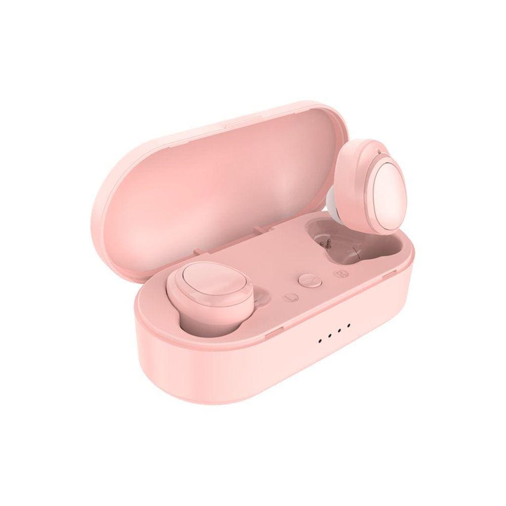 Fone De Ouvido Sem Fio Letron Slim Rosa - Estéreo Intra-Auricular Com Case Bluetooth