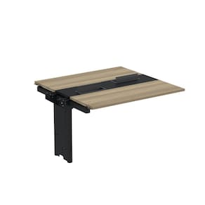 Complemento de mesa Plataforma para Coworking para 2 Pessoas 120X120 Noce Naturalle /Preto