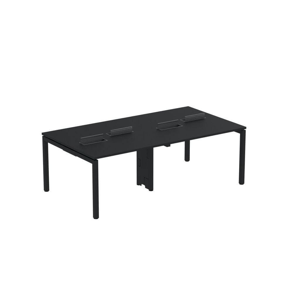 Mesa de Plataforma dupla para 4 Pessoas Corporativa 110X120/4P PDC11/12/4P Preto