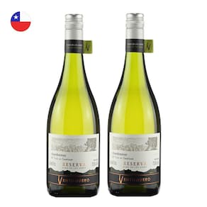 Kit 2 Vinhos Ventisquero Reserva Chardonnay Branco Chile 750ml