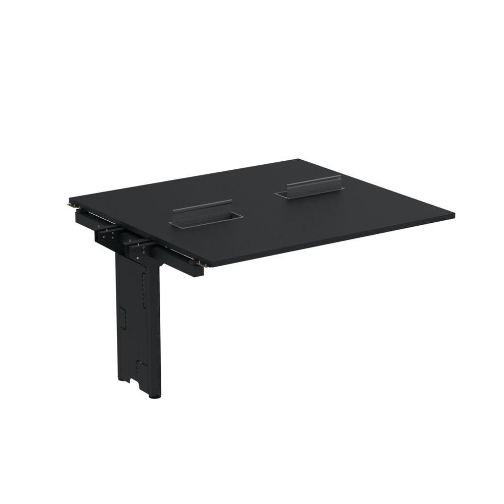 Complemento de mesa Plataforma para Coworking para 2 Pessoas 130X120 Preto