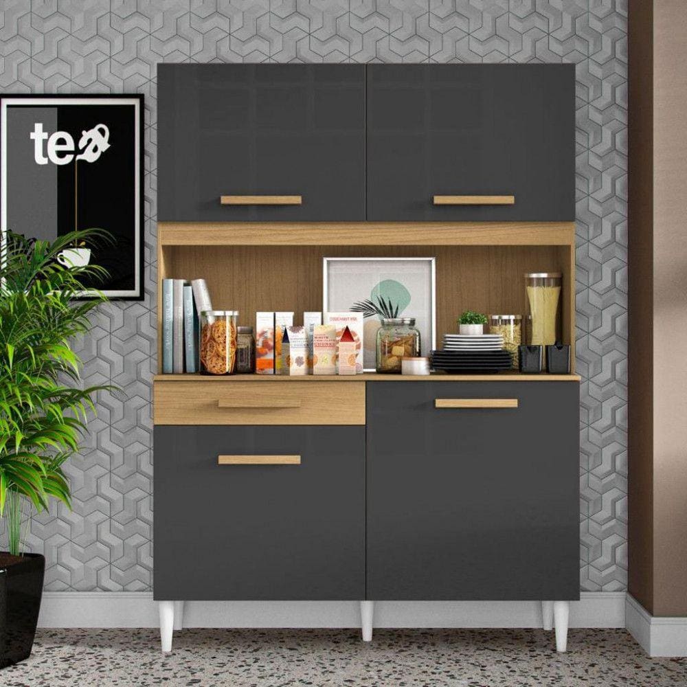 Cozinha Compacta 4 Portas 1 Gaveta Marina Aramóveis