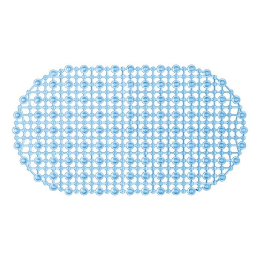 Tapete Para Banheiro Box Oval 37 Cm X 67 Cm - Azul