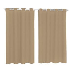 Cortina Tecido Oxford Sala Quarto 2,80 X 1,80 - Marrom-Claro