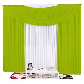 Cortina Em Malha Com Bando 3,00M X 2,50M - Verde Limão