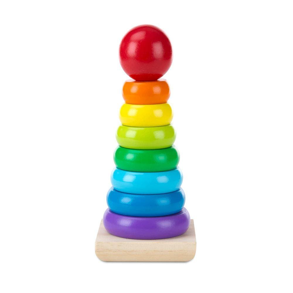 Brinquedo educativo Melissa & Doug Rainbow Stacker Anel de madeira