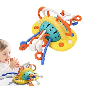 Brinquedo de ventosa Brinquedos de bebê de penas quentes para cadeira alta