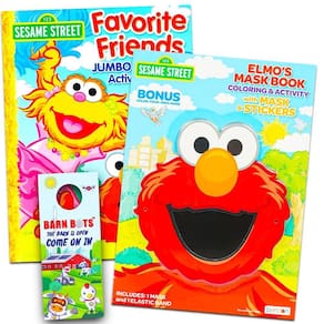 Conjunto de livros para colorir Vila Sésamo (2 livros - Elmo e Cookie)
