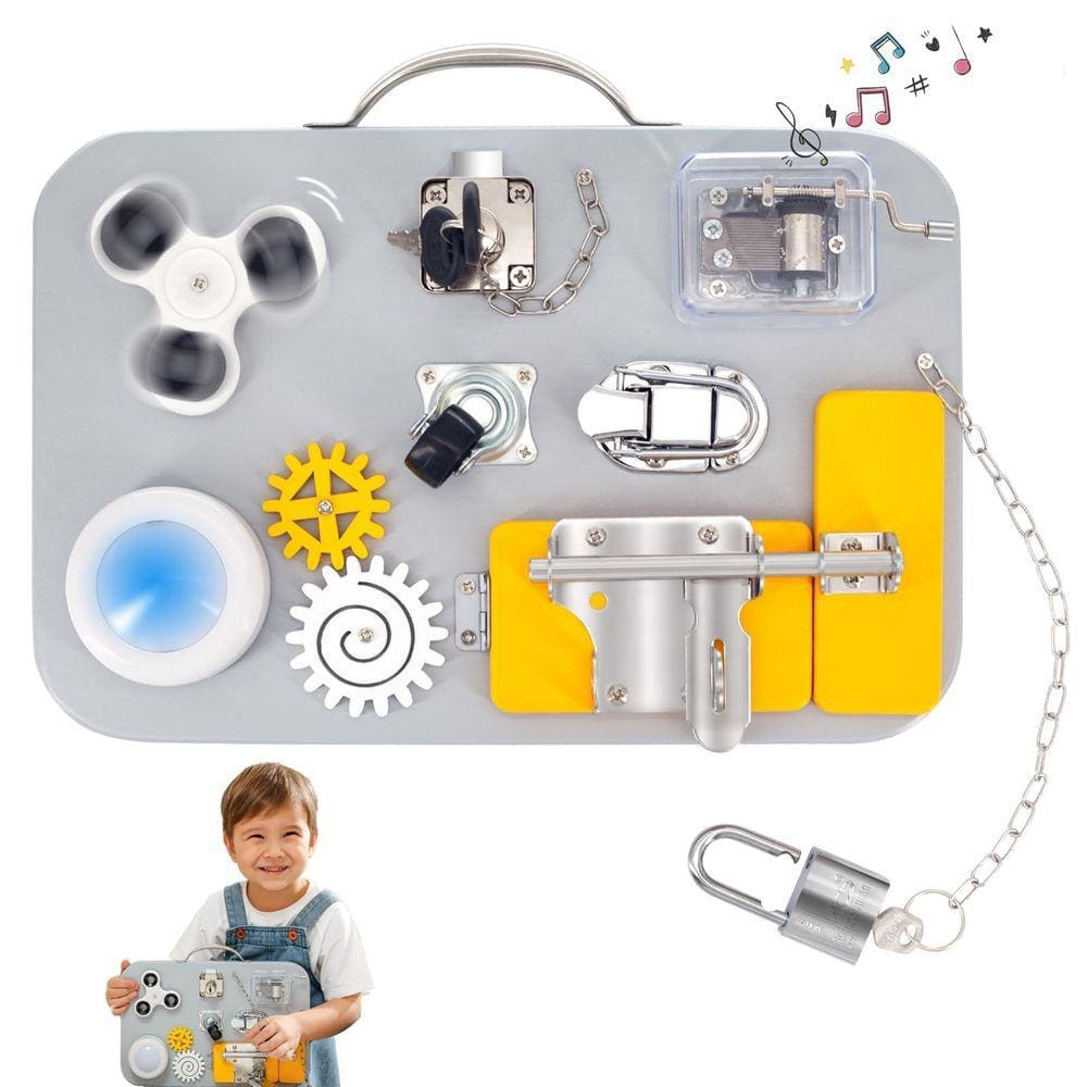Sensory Board Lauon Toddlers Busy Board para crianças de 3 a 6 anos