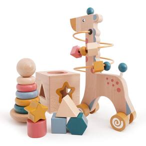Brinquedos empilháveis de madeira MONJOY Montessori Learning Toys