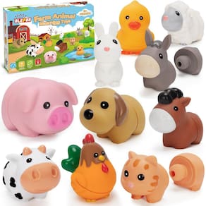 Brinquedo didático OleFun Farm Animal para crianças de 1 a 3 anos, 10 unidades