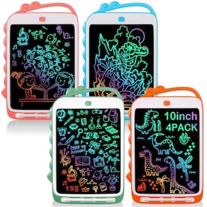 Tablet de desenho Jenaai LCD Dinosaur de 9,5 polegadas com caneta, 4 unidades