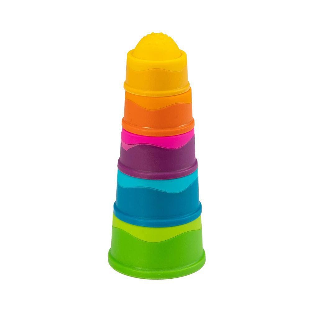 Brinquedo de empilhamento e aninhamento Fat Brain Toys Dimpl Stack