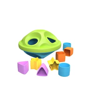 Brinquedos verdes Shape Sorter para mais de 6 meses feitos nos EUA, 100% recicláveis