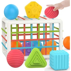 Brinquedo separador de bebês GEMKARRY Colorful Cube de 6 meses ou mais com formato 12