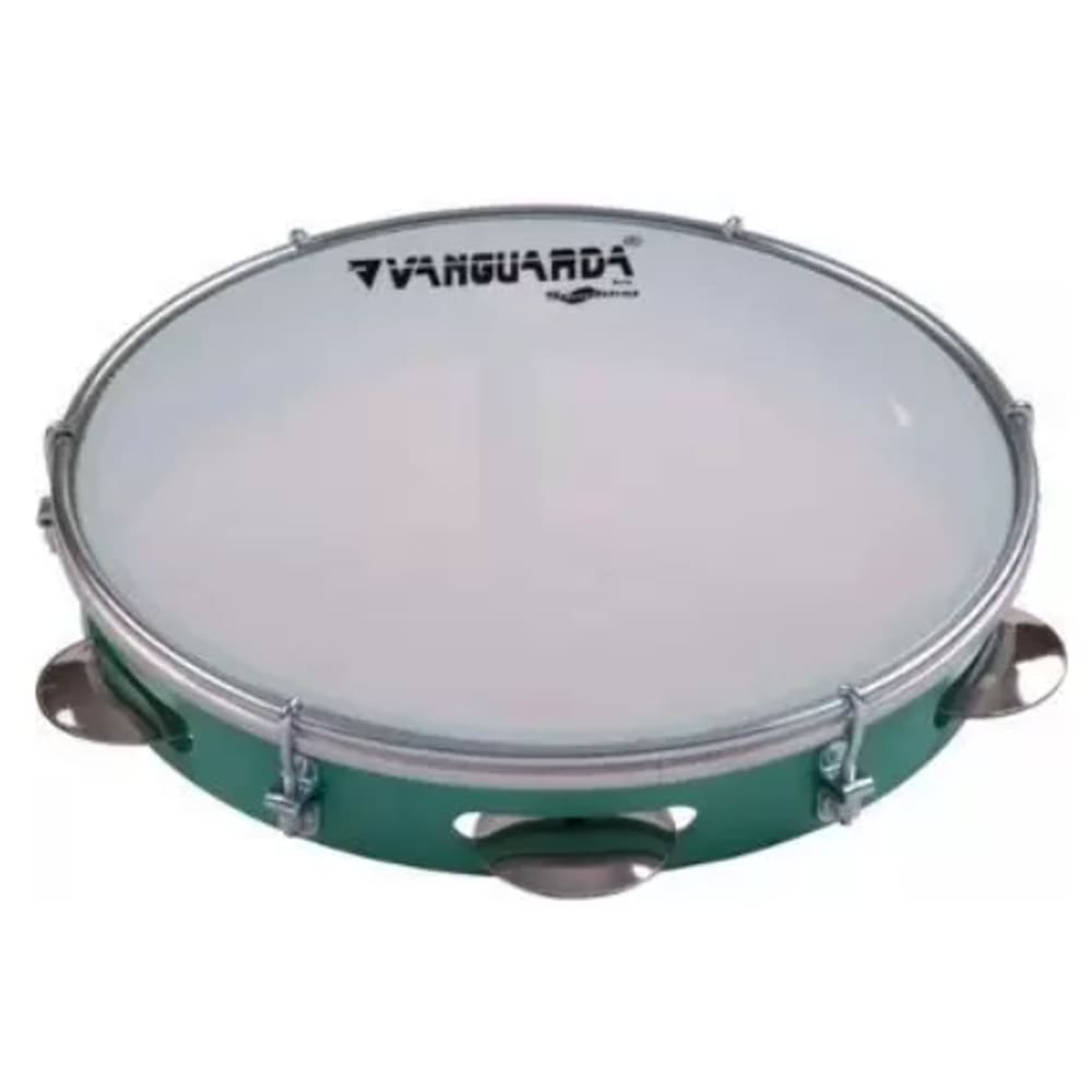 PANDEIRO VANGUARDA ABS VERDE 10" PELE LEITOSA - SPANKING