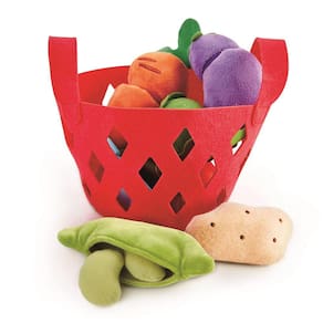 Toddler em forma de cesta de vegetais de brinquedo com 6 vegetais de 18 ml ou mais