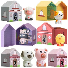 Brinquedo didático Teekdeer Farm Animals, 12 unidades para crianças de 1 a 3 anos