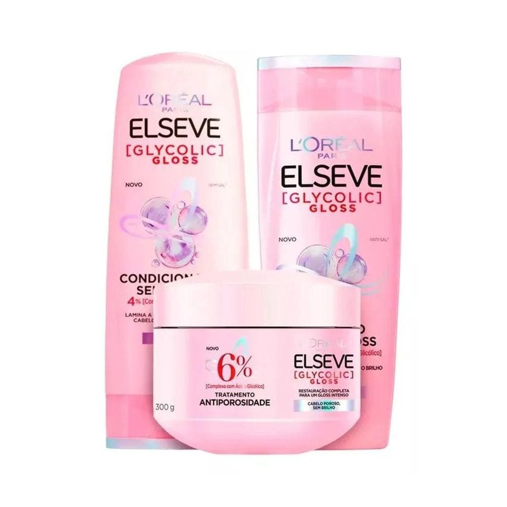 Kit elseve shampoo condicionador e mascara | Pontofrio