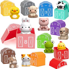 Brinquedo didático Aigybobo Farm Animals para crianças de 1 a 3 anos com 20 unidades