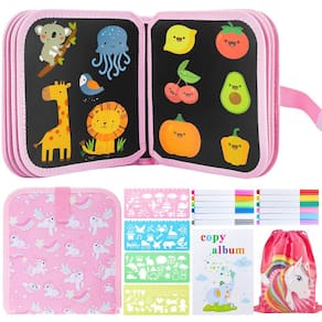 Conjunto de livros Doodle CLUEWR apagável e reutilizável para crianças com Magic P