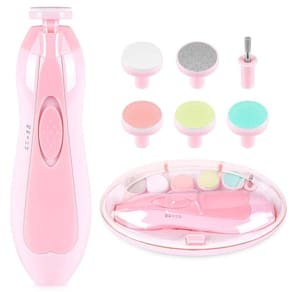 Cortador De Unhas Elétrico Bebê Kit Com Estojos Coloridos