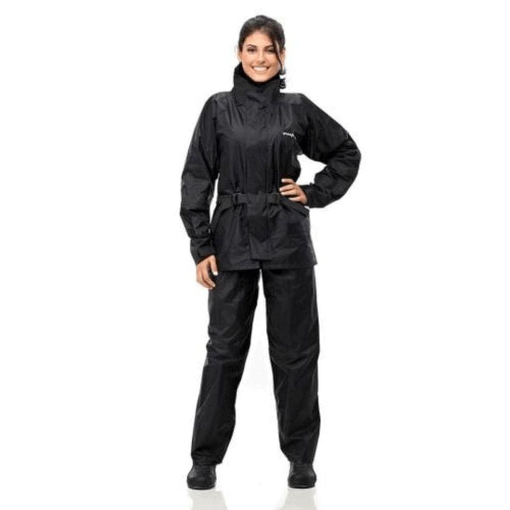 Capa de Chuva Pantaneiro Luxo Feminina Tamanho GG Preta - 1900GG