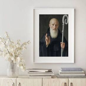 Quadro Santo São Bento - 60X48Cm