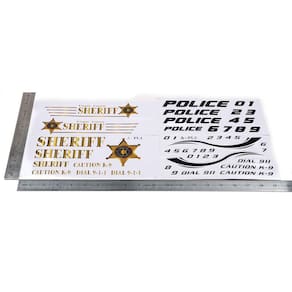 Conjunto de adesivos Police Sheriff Style para RC Car Truck 1/10 1/8
