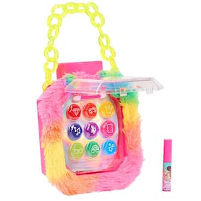 Bolsa de maquiagem Just Play Barbie Extra Fur com 9 tons para crianças a partir de 5 anos