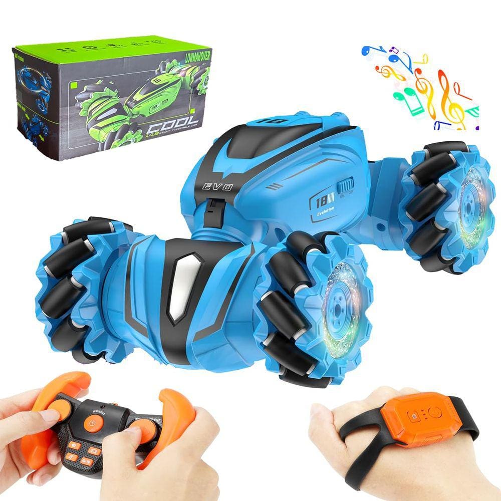 Carro de controle remoto LONMAHOVER 2,4 GHz RC Stunt 4WD Buggy Kids