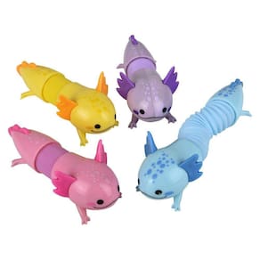 Conjunto de 4 brinquedos Fidget Stress Relief Axolotl Pop Tube