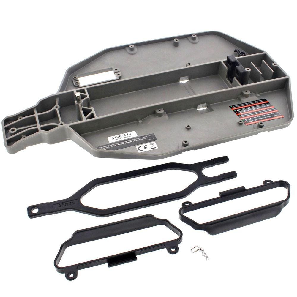 Chassi cinza de áudio integrado RC Car Traxxas Slash 2WD