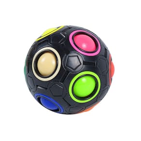 Brinquedo Puzzle Ball CuberSpeed Black Magic Rainbow Ball Fidget