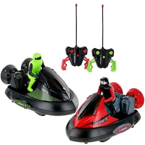Conjunto de carros de choque com controle remoto Click N` Play Black Red x2