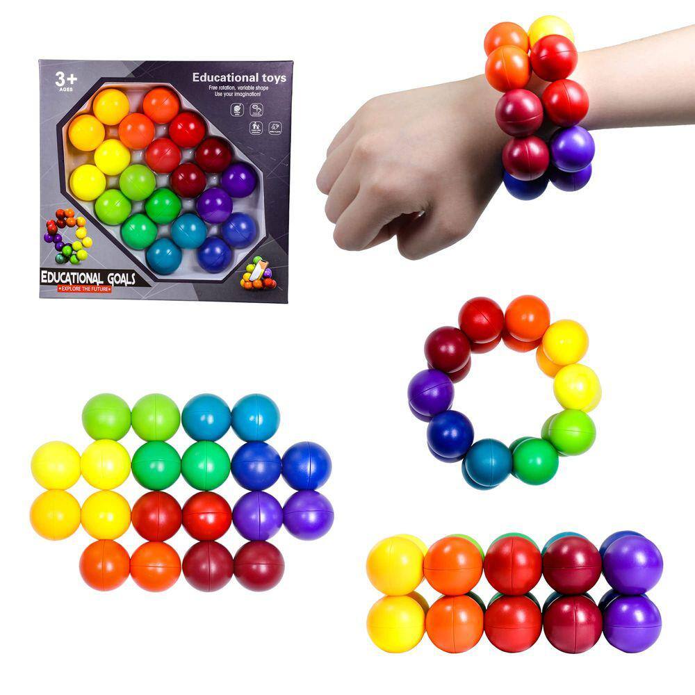 Brinquedos sensoriais Fidget Stress USGOO Rainbow Art Balls há mais de 5 anos