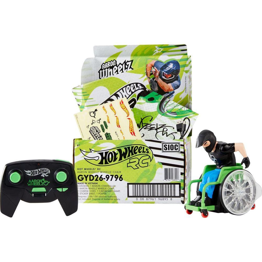 Cadeira de rodas com controle remoto Hot Wheels RC Aaron Wheelz