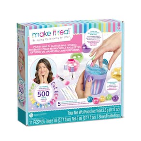 Kit de unhas Make It Real Party Nails Glitter Studio 8 anos ou mais
