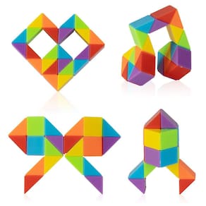 Puzzle Toy Ganowo Medium Snake Cube, pacote com 4 unidades para crianças e adolescentes
