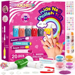 Conjunto de esmaltes INNOCHEER para meninas de 4 a 12 anos com Nail Art K